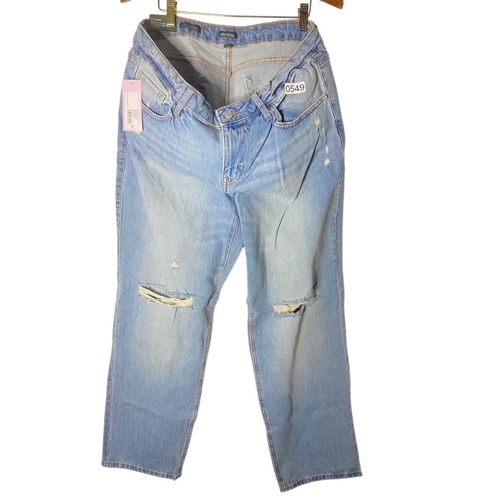 Wild Fable Jeans Womens Size 14 Light Wash Blue High Rise Straight NEW